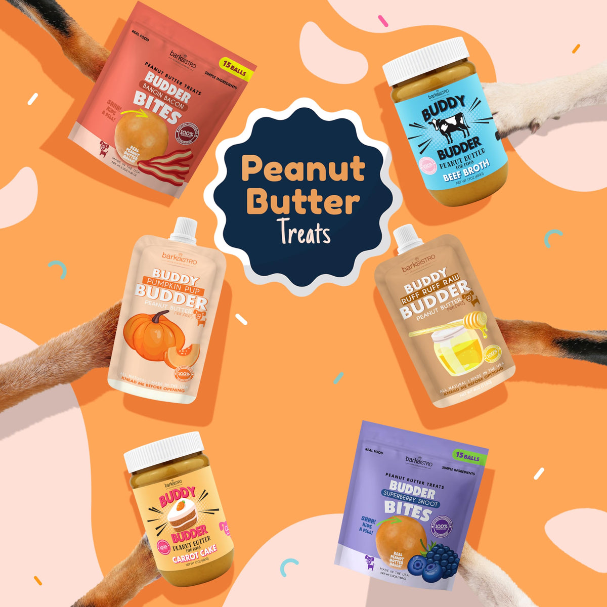 100% All Natural Dog Peanut Butter Set of 2 17oz R384559