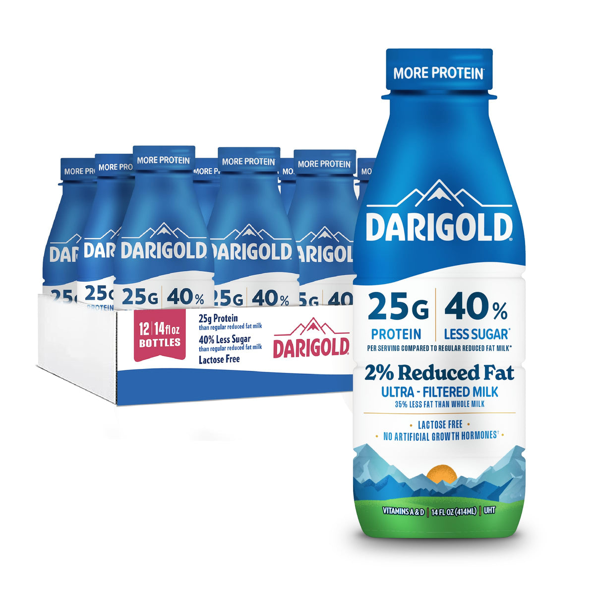 2 Percent High Protein Low Fat Lactose Free Milk 14oz 12 Pack T712112