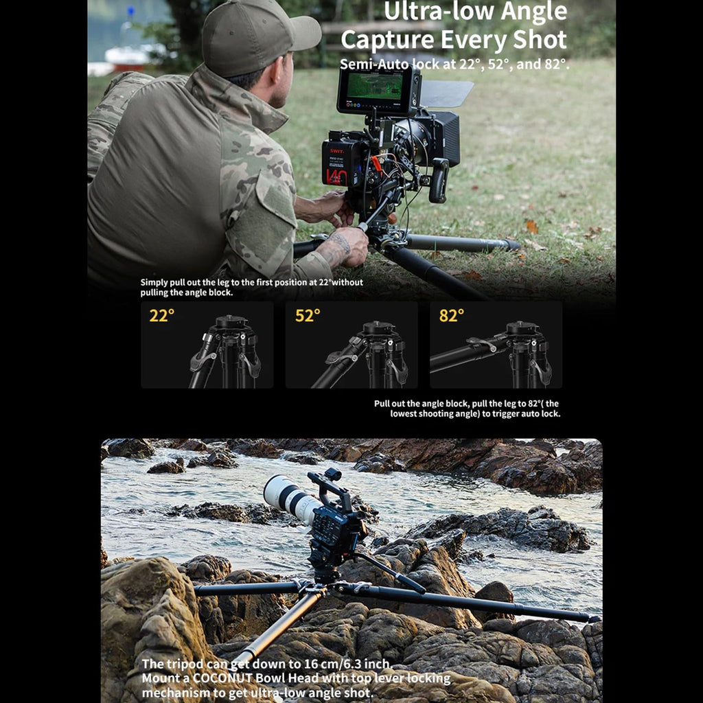 Carbon Fiber Tripod with 75mm Bowl Head and Fluid Head K33865