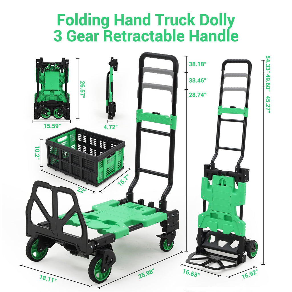 2-in-1 Folding Hand Truck with Basket U598