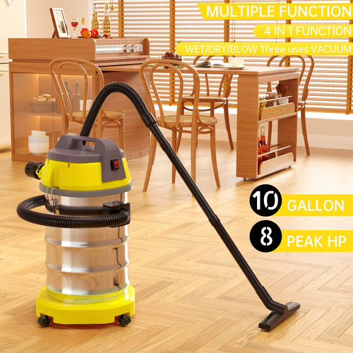 10 Gallon 8 Peak Hp Wet/Dry Shop Vacuum with Attachments L5878