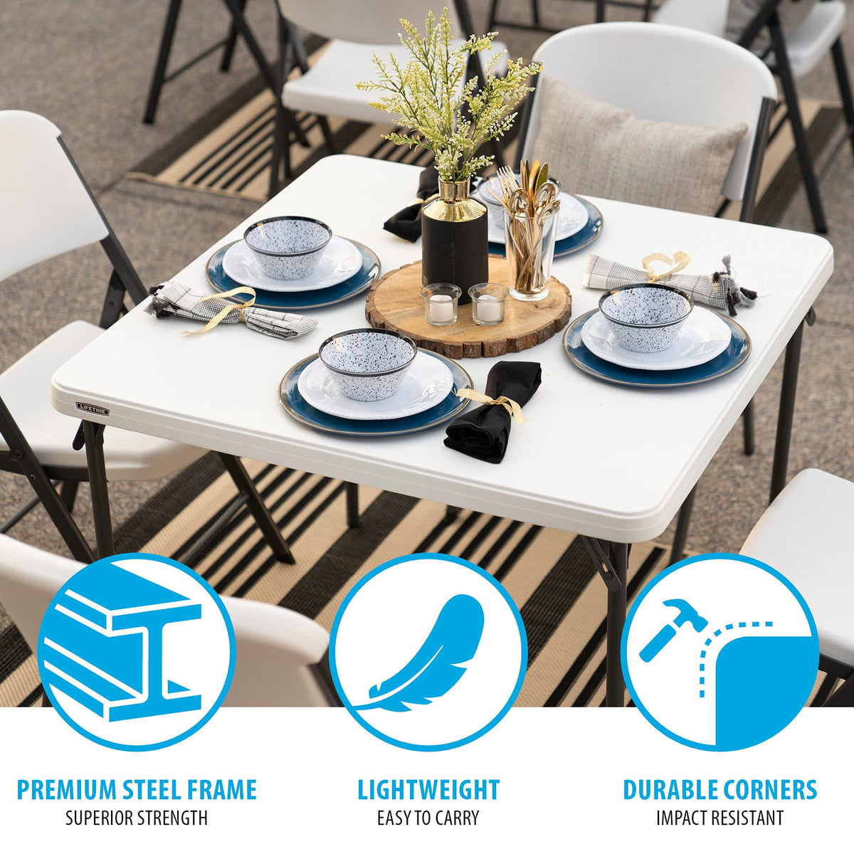 37-Inch Square Folding Card Table T6171