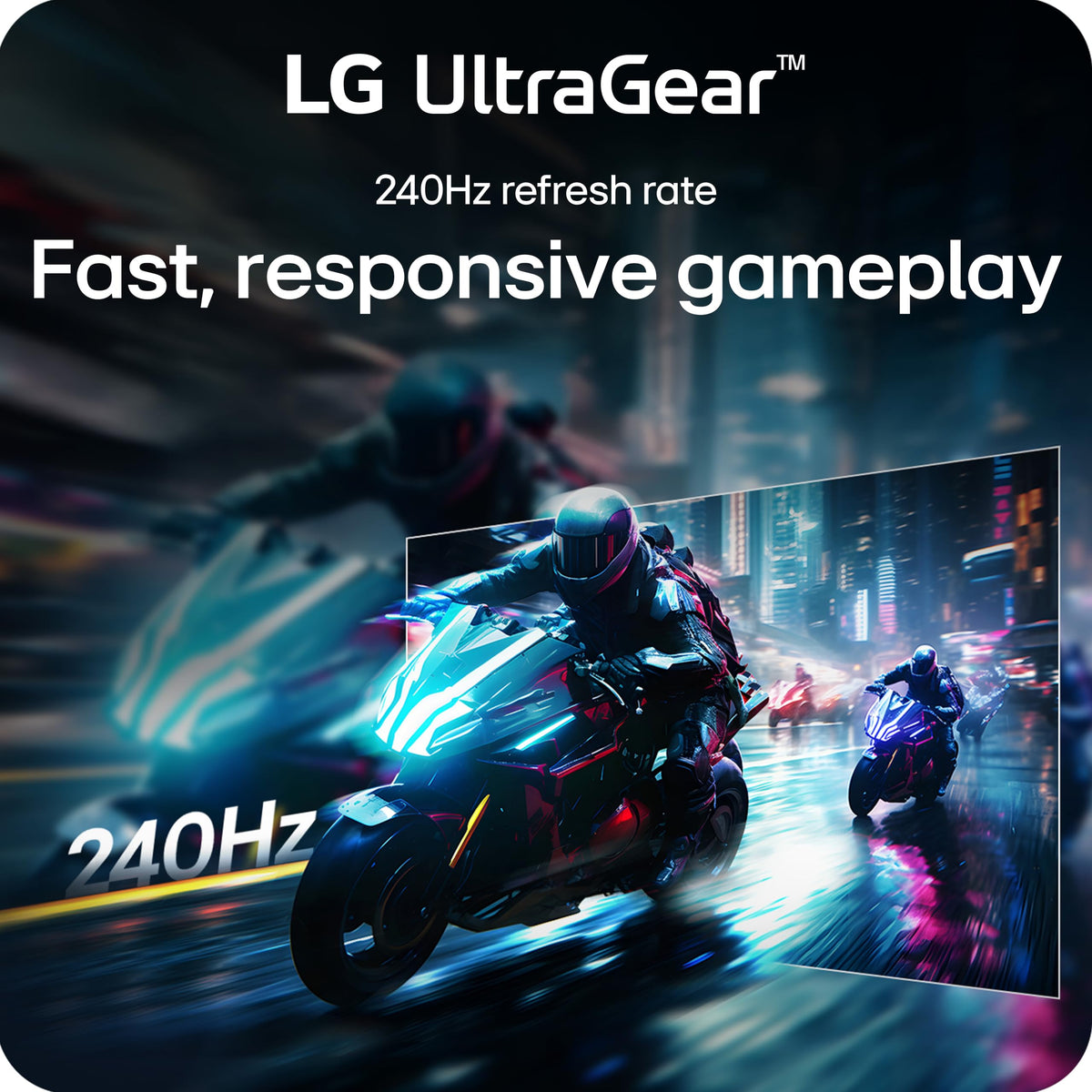 34-Inch Curved Gaming Monitor, 240Hz, 1ms, WQHD, Black L4746