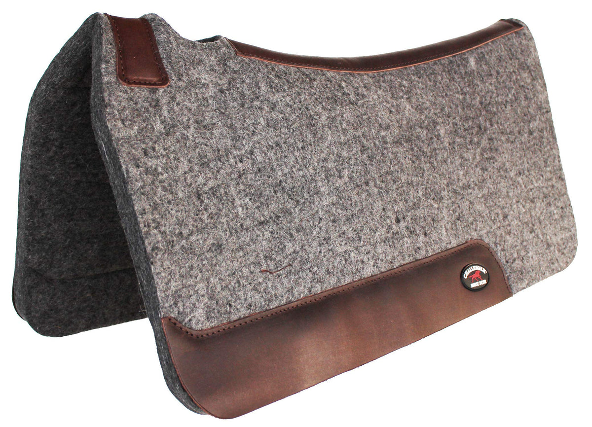 Grey Wool Felt Western Saddle Pad M270