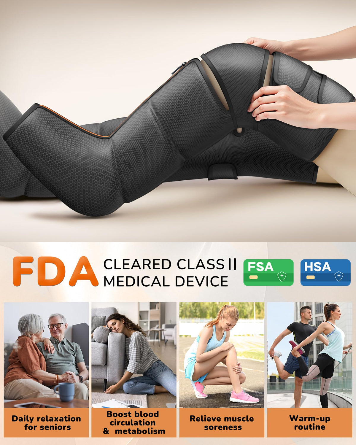 Leg Compression Massager with Heat O9734