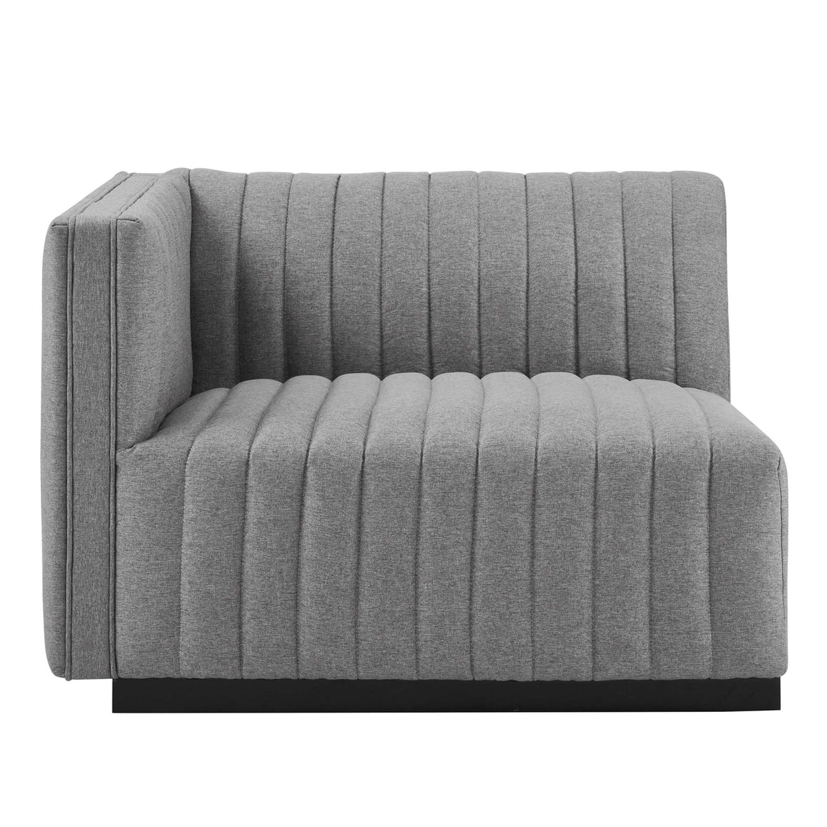 Black Light Gray Tufted Upholstered Loveseat J7187