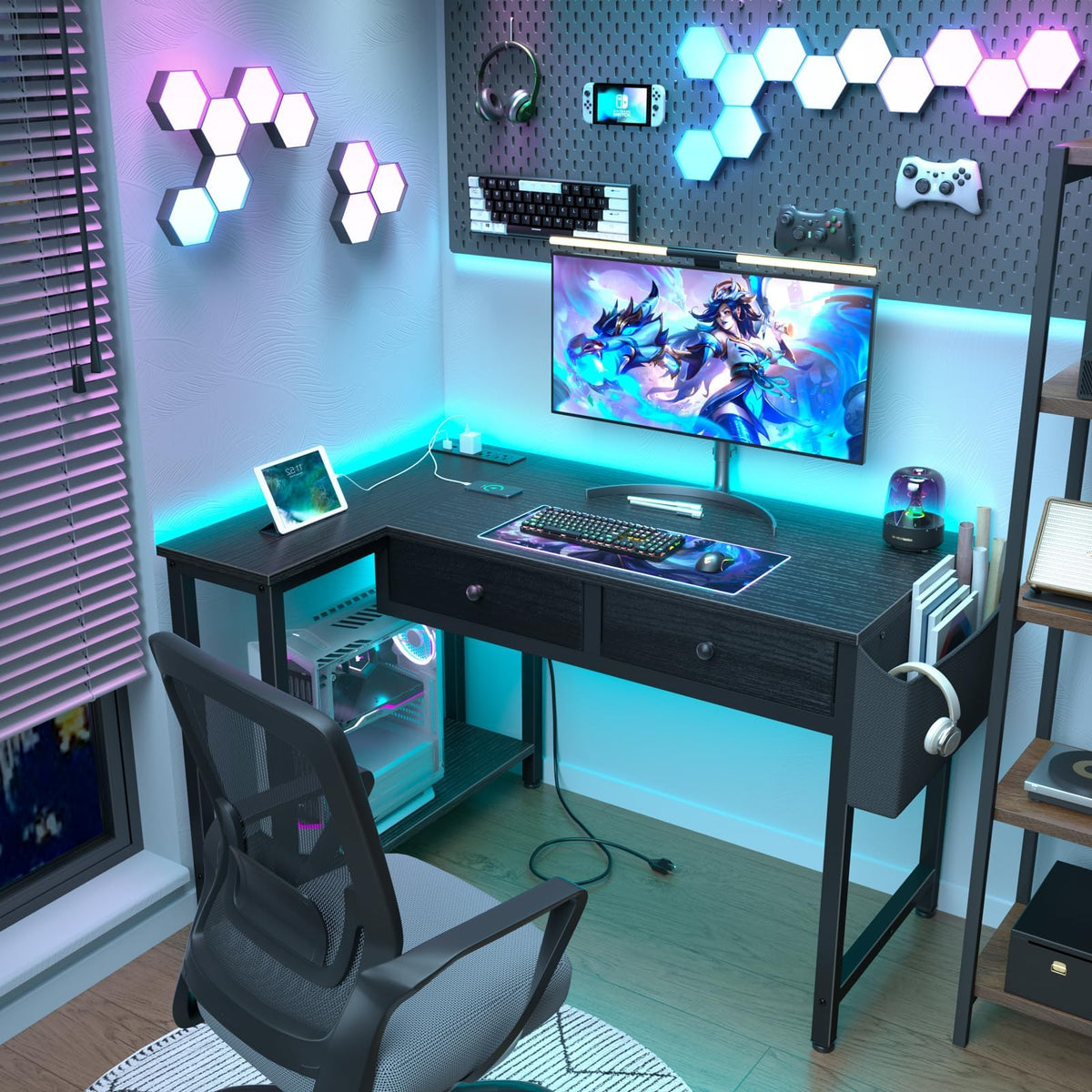 Black Corner Desk R545