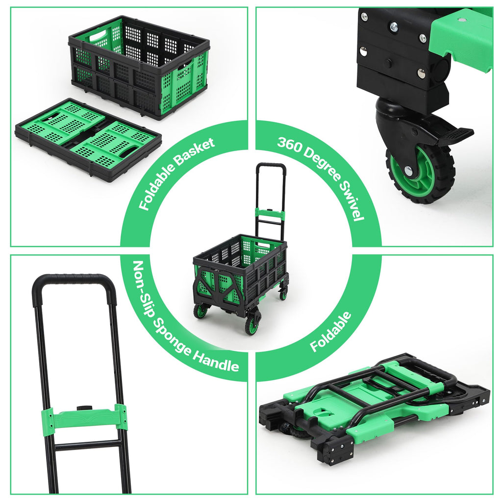 2-in-1 Folding Hand Truck with Basket U598