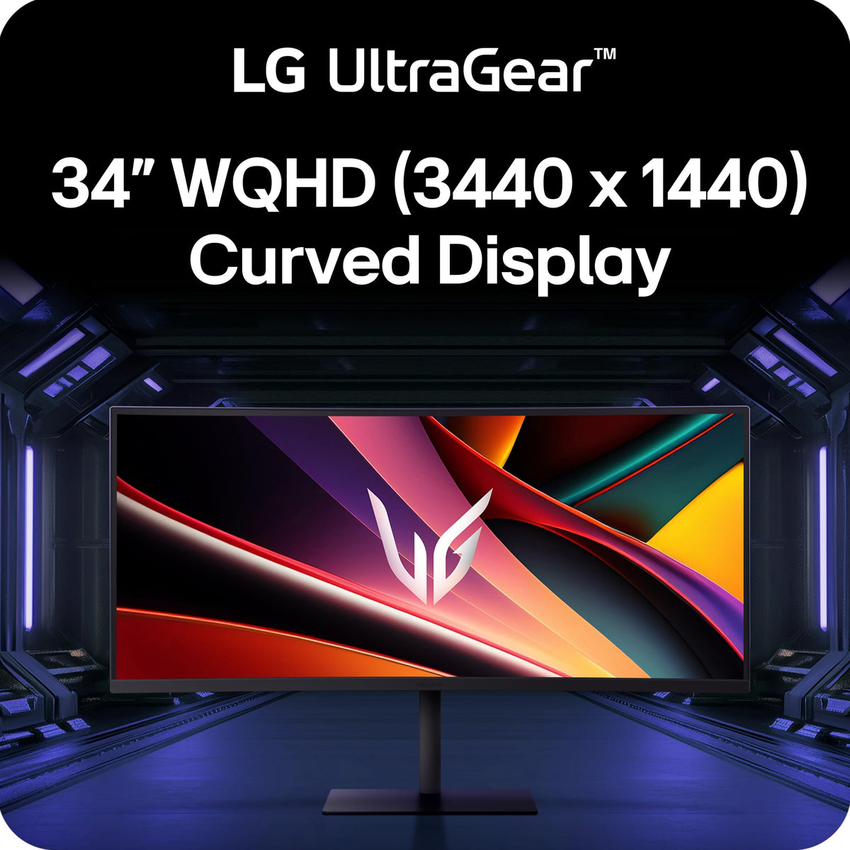 34-Inch Curved Gaming Monitor, 240Hz, 1ms, WQHD, Black L4746