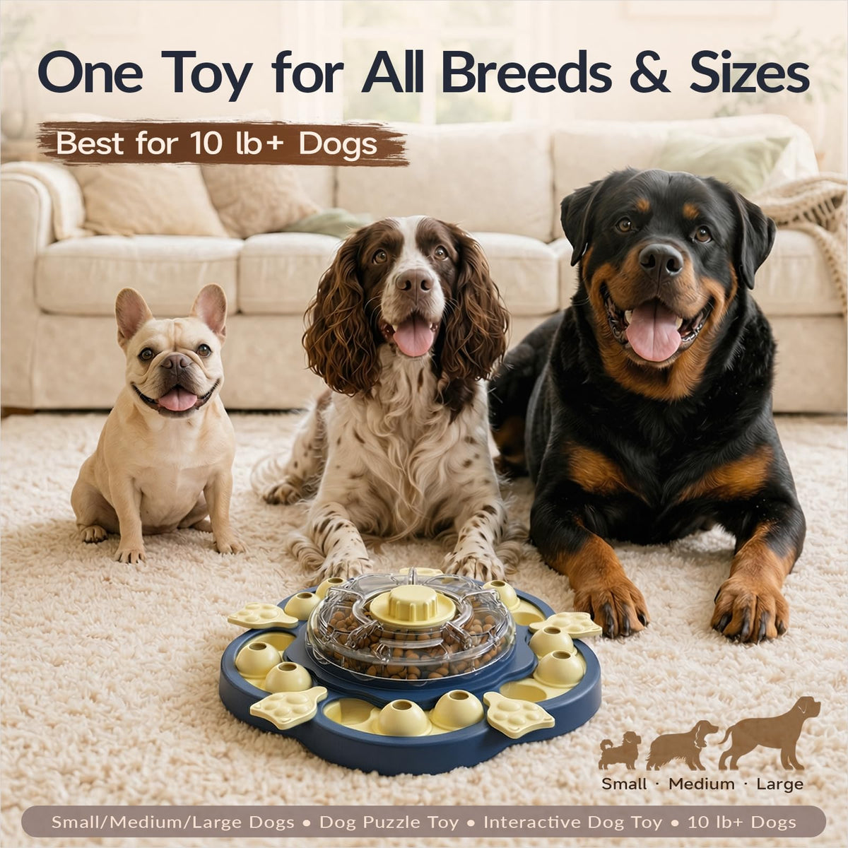 3-Level Dog Puzzle Toy Treat Dispenser Y5909