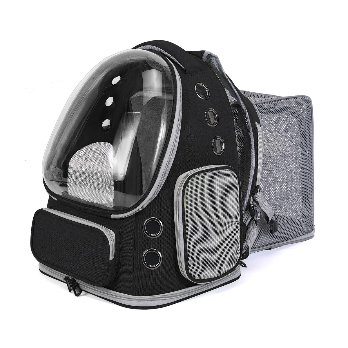 Black Expandable Cat Backpack Carrier B696