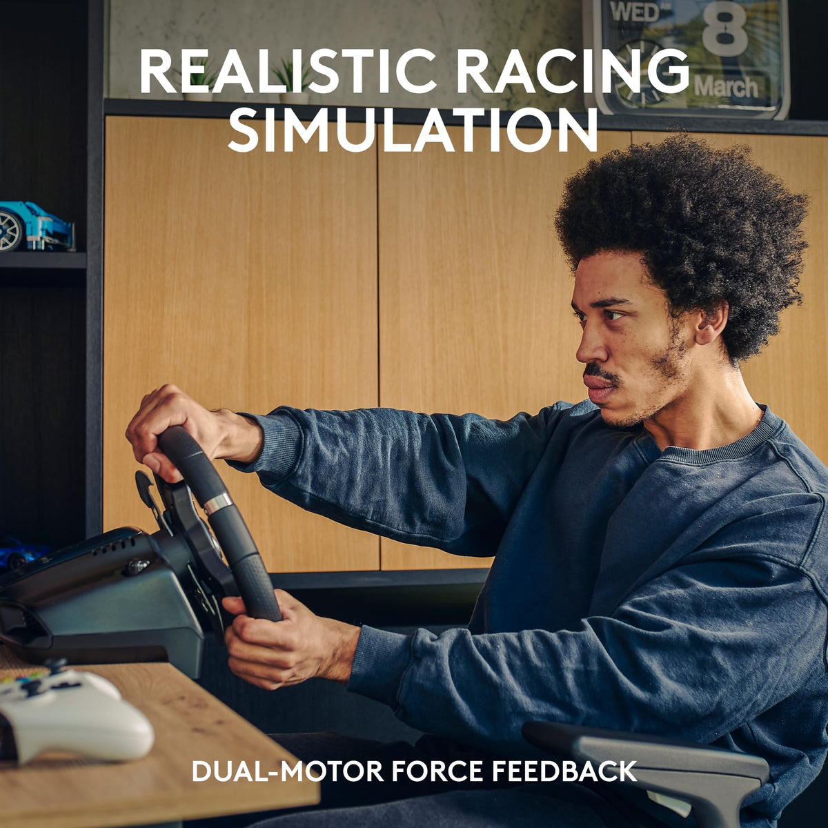 Racing Wheel and Pedals with Shifter - Black T993