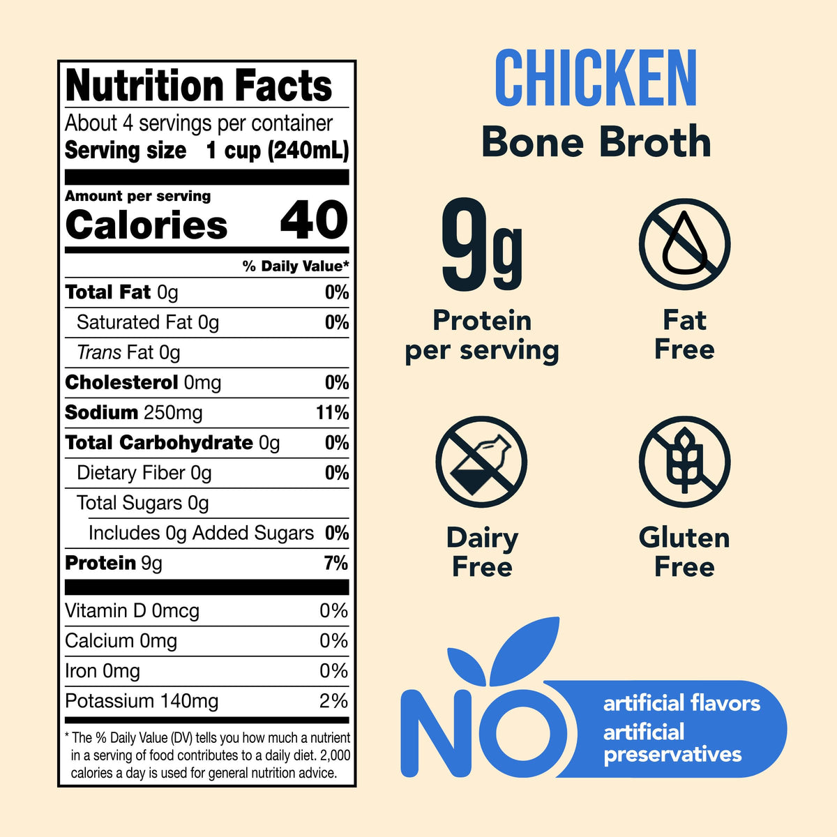 Chicken Bone Broth 32 Oz T837
