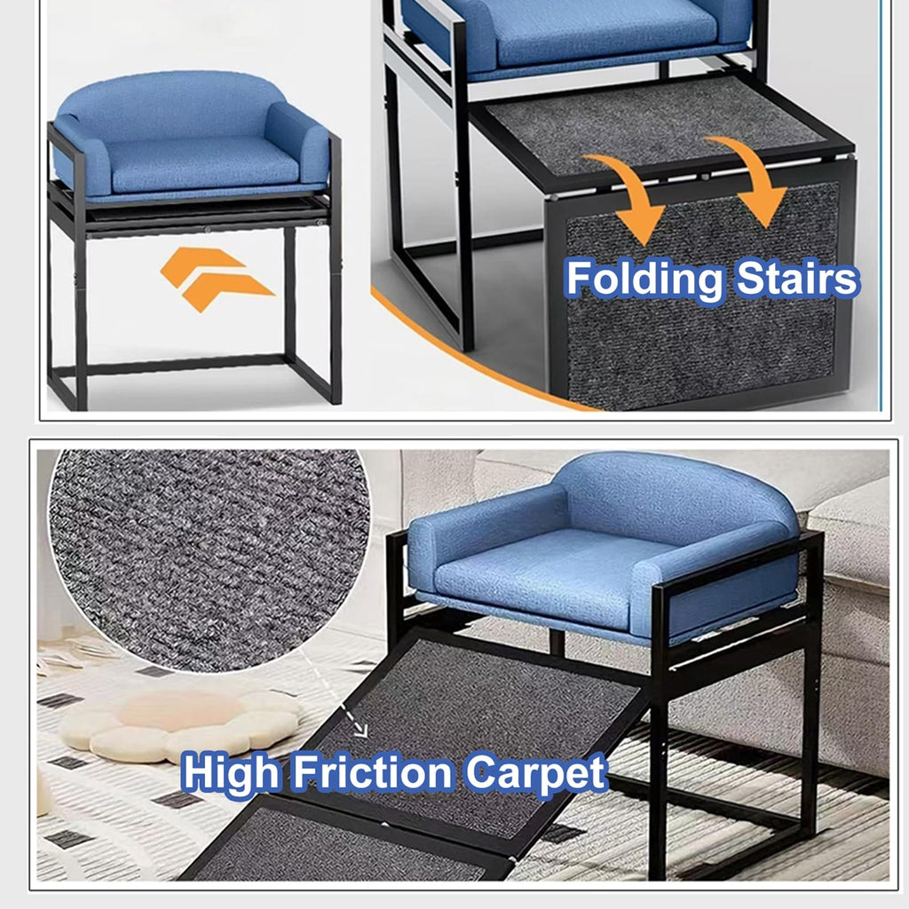 Extra Wide Non Slip Dog Stairs with Wheels H6263