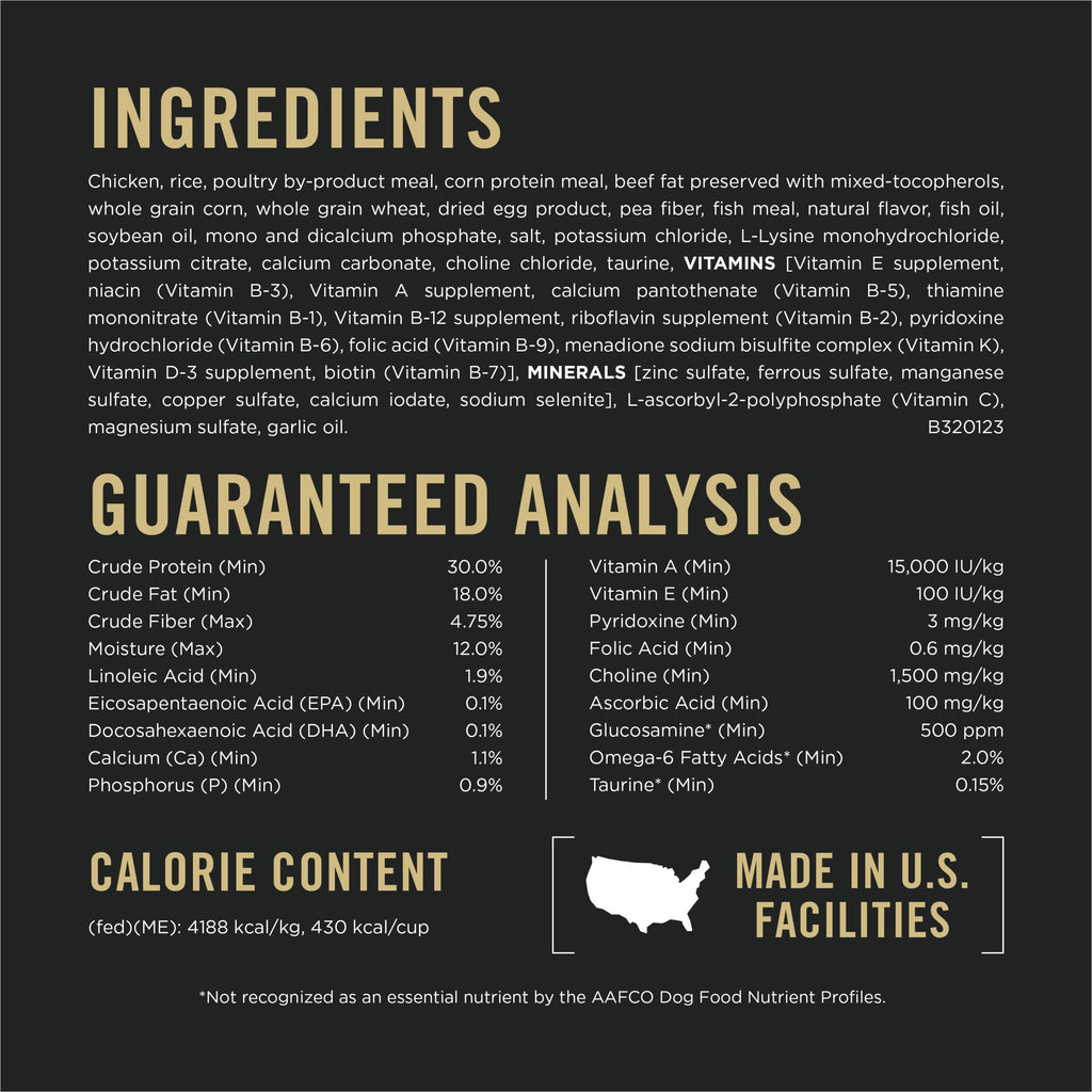 Chicken and Rice High Protein Dog Food 35 lb M5641