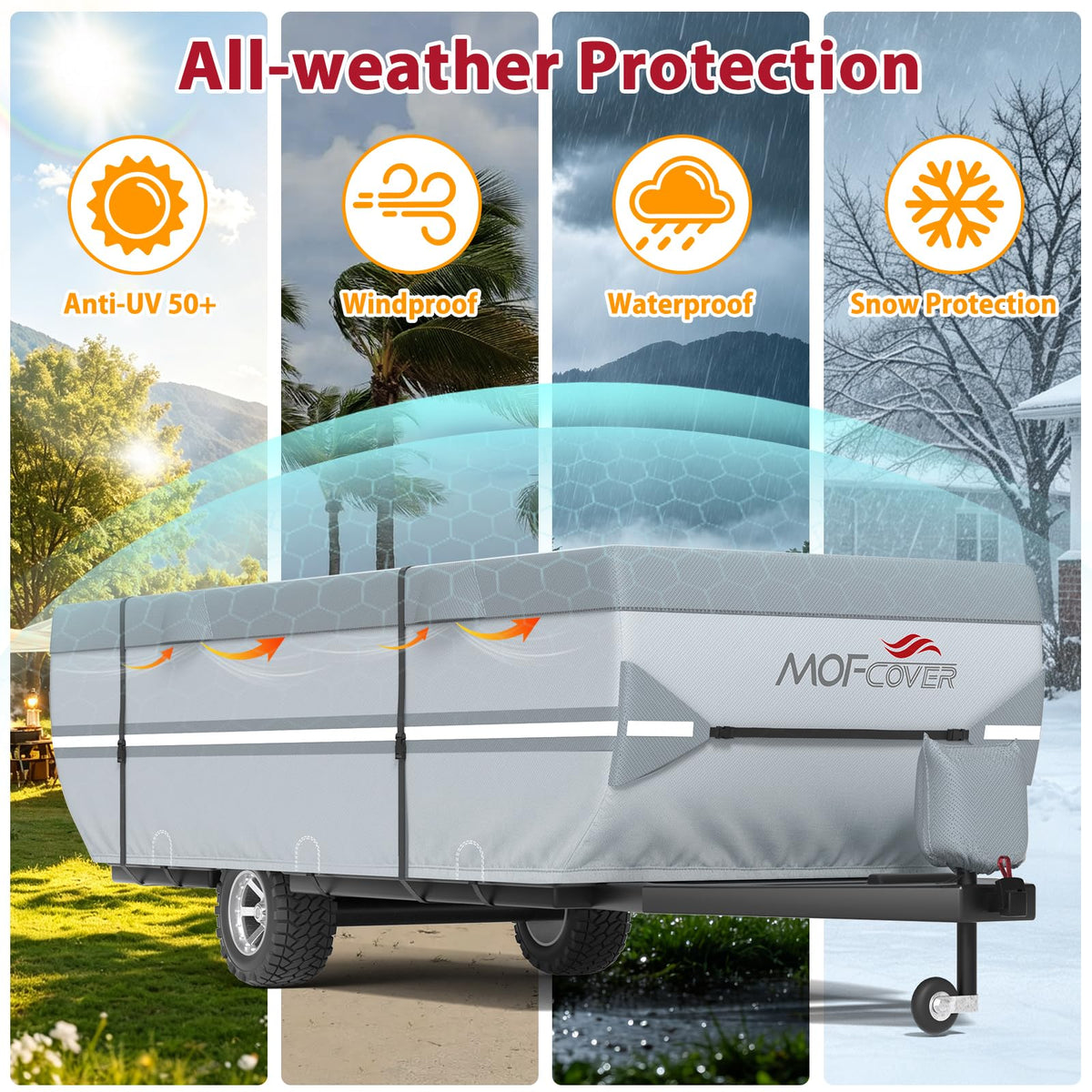 9 Layers Rip-Stop 14-16ft Pop Up Camper Cover J99430