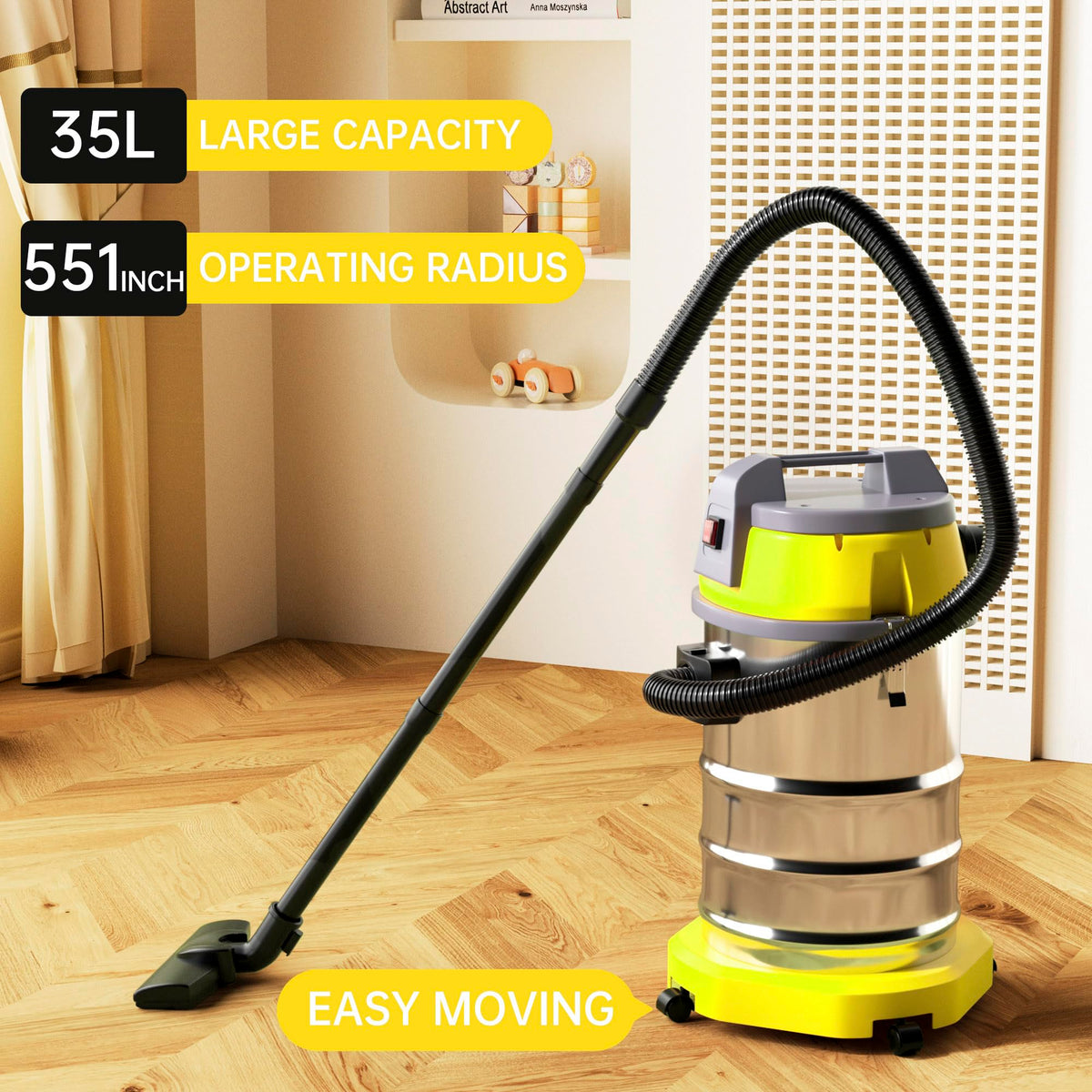 10 Gallon 8 Peak Hp Wet/Dry Shop Vacuum with Attachments L5878