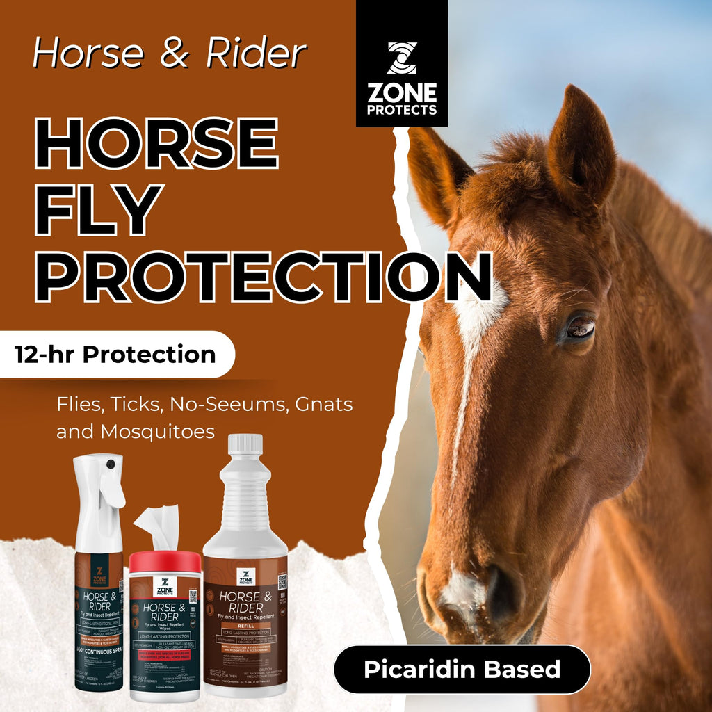 Picaridin 10oz Continuous Spray 32oz Refill 80ct Wipes Horse Fly Repellent W370