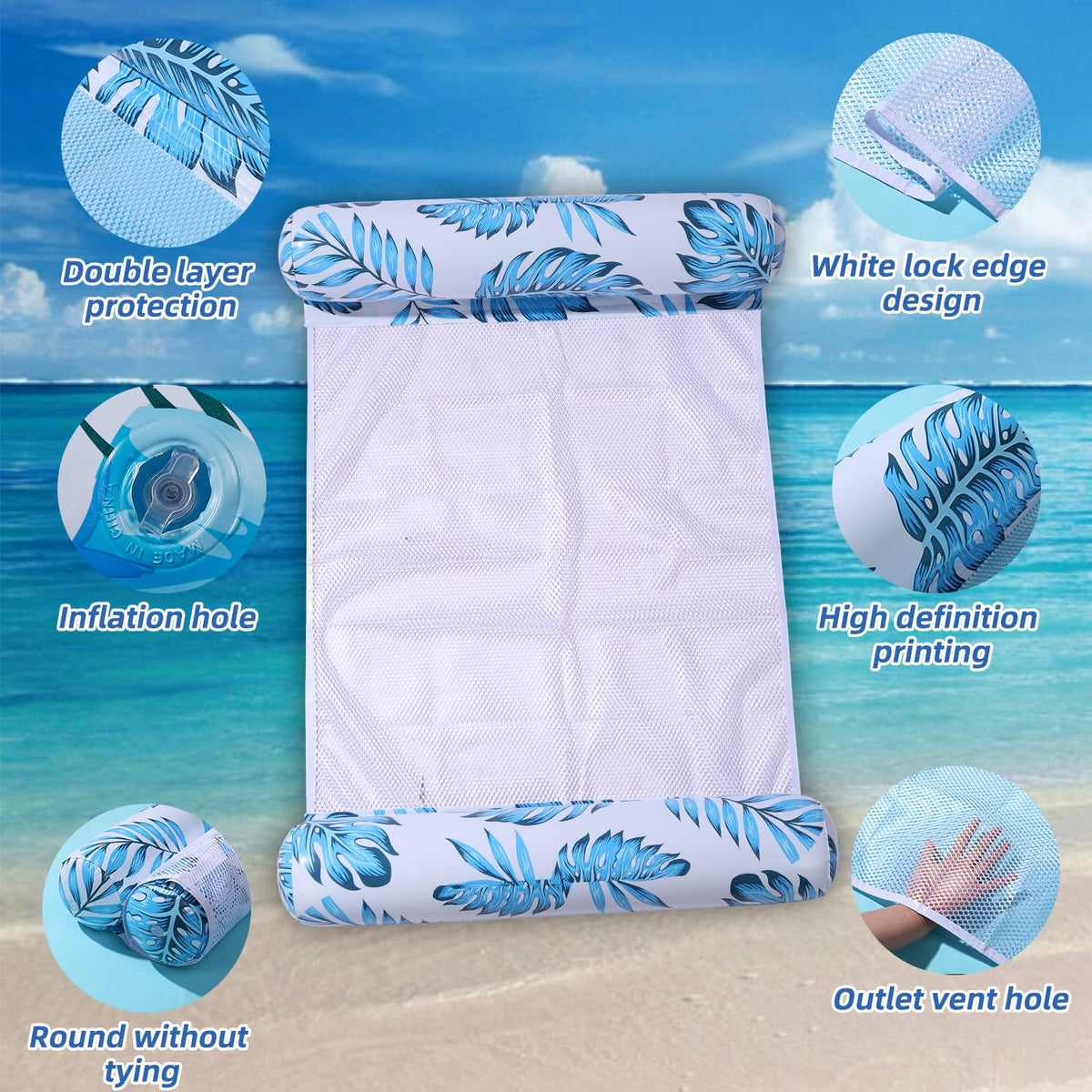 3/5/8 Pack 4-in-1 XL Pool Hammock Float P19223