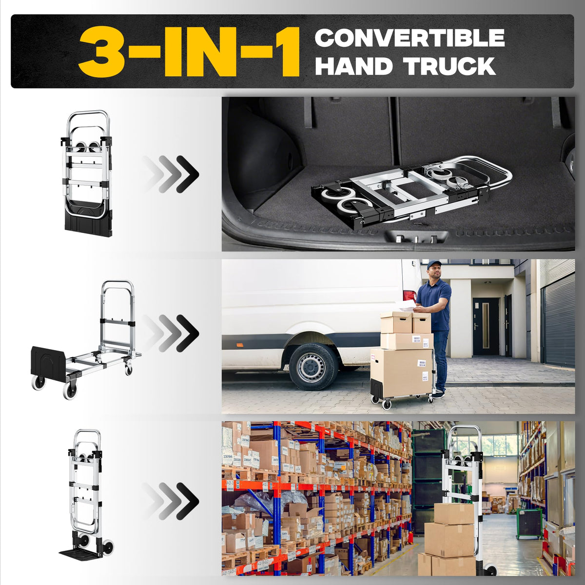 3-in-1 Convertible Dolly Cart J8661