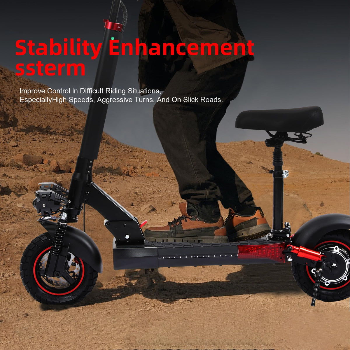 1200W Motor 30 MPH 30 Miles Range Folding Electric Scooter with Seat V3942