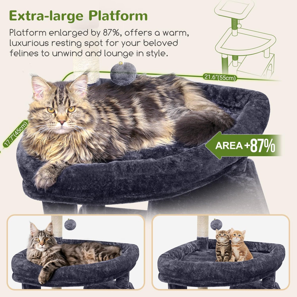 Dark Grey 83in Cat Tree G4443