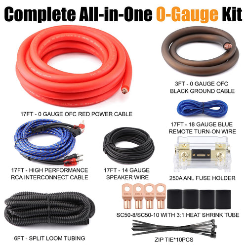 0 Gauge OFC Amp Wiring Kit S803815