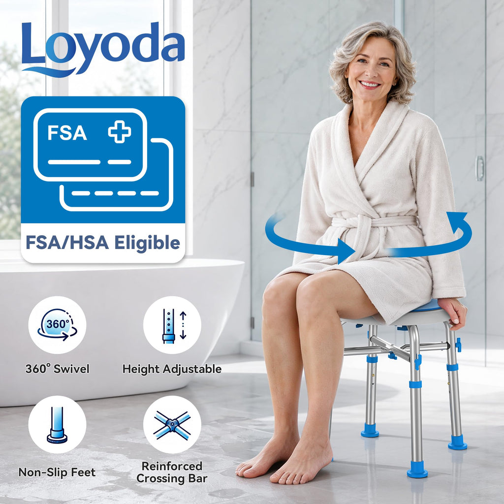 Swivel Shower Chair with Reinforced Crossing Bar O345