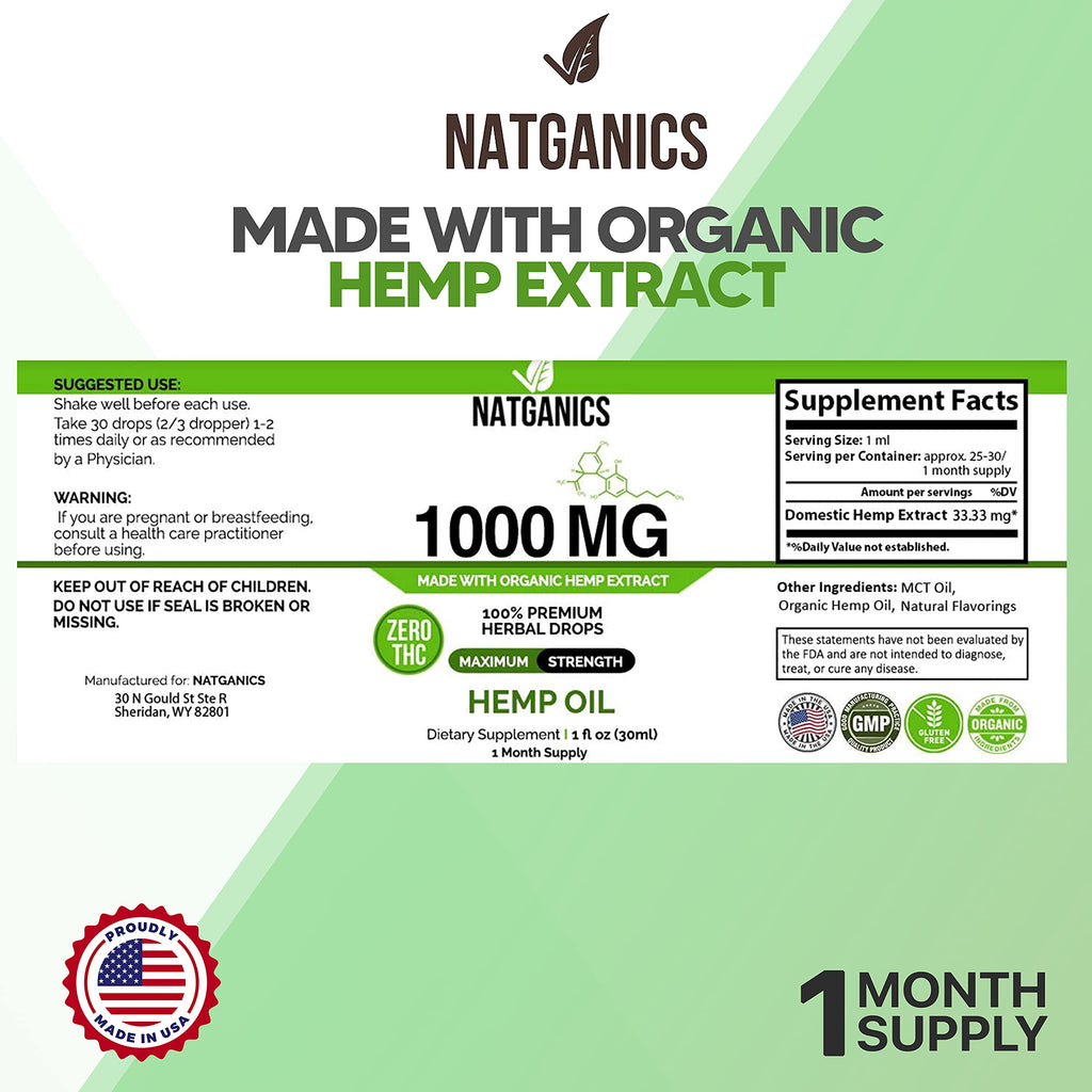 Organic Hemp Oil 1000mg R1879