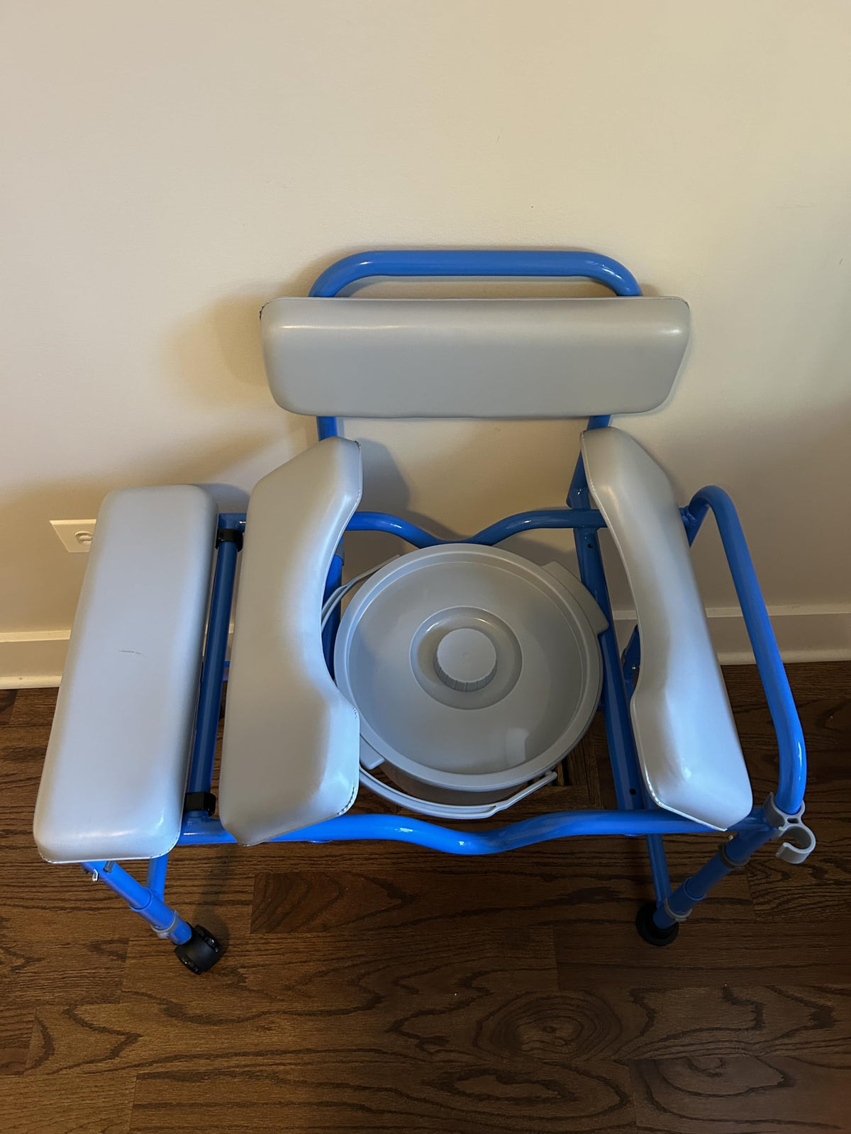 4-in-1 Padded Shower Chair Transfer Bench Commode M49893