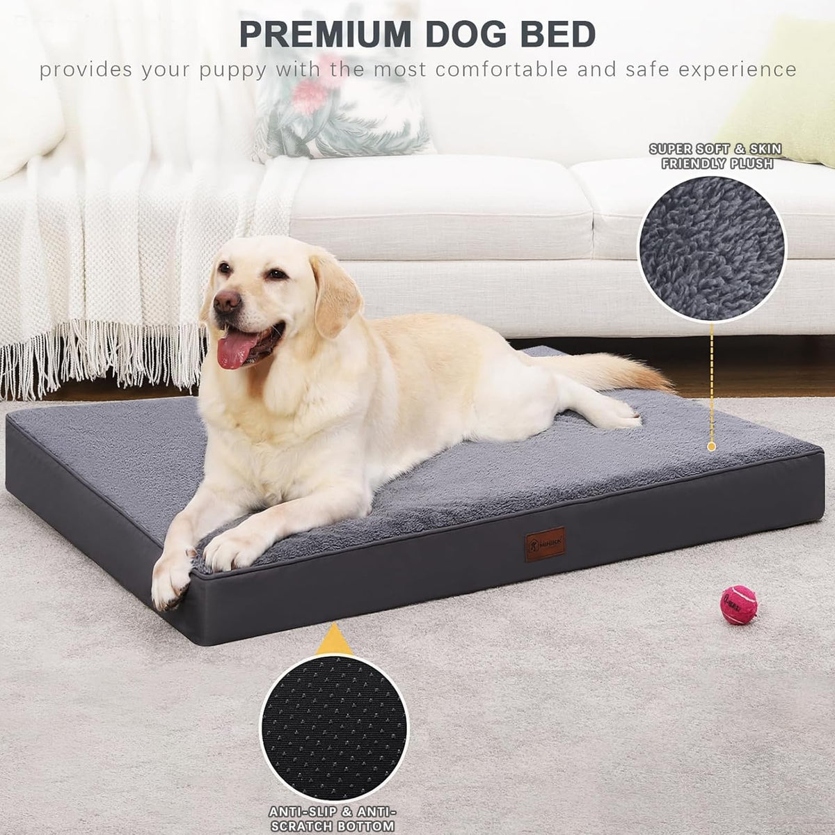Medium Size Waterproof Orthopedic Dog Crate Bed B9523