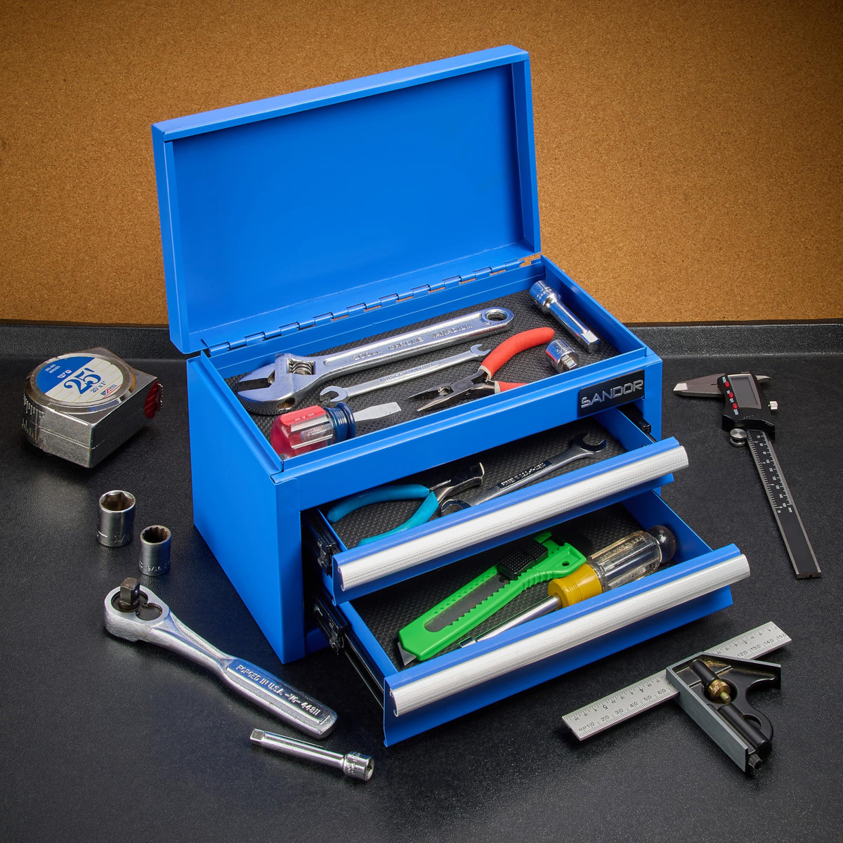 Blue Metal Tool Chest with 2 Drawers V339302