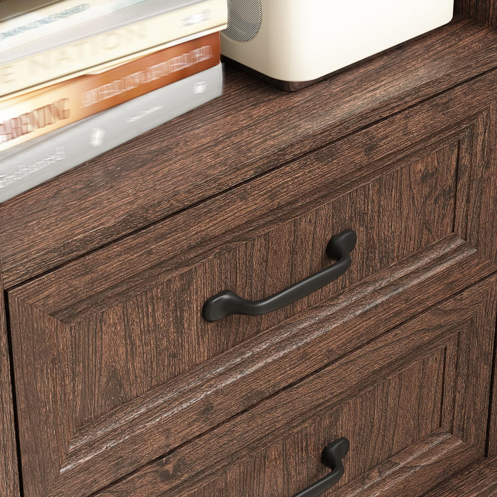 Brown 2 Drawer Nightstand Set of 2 W984