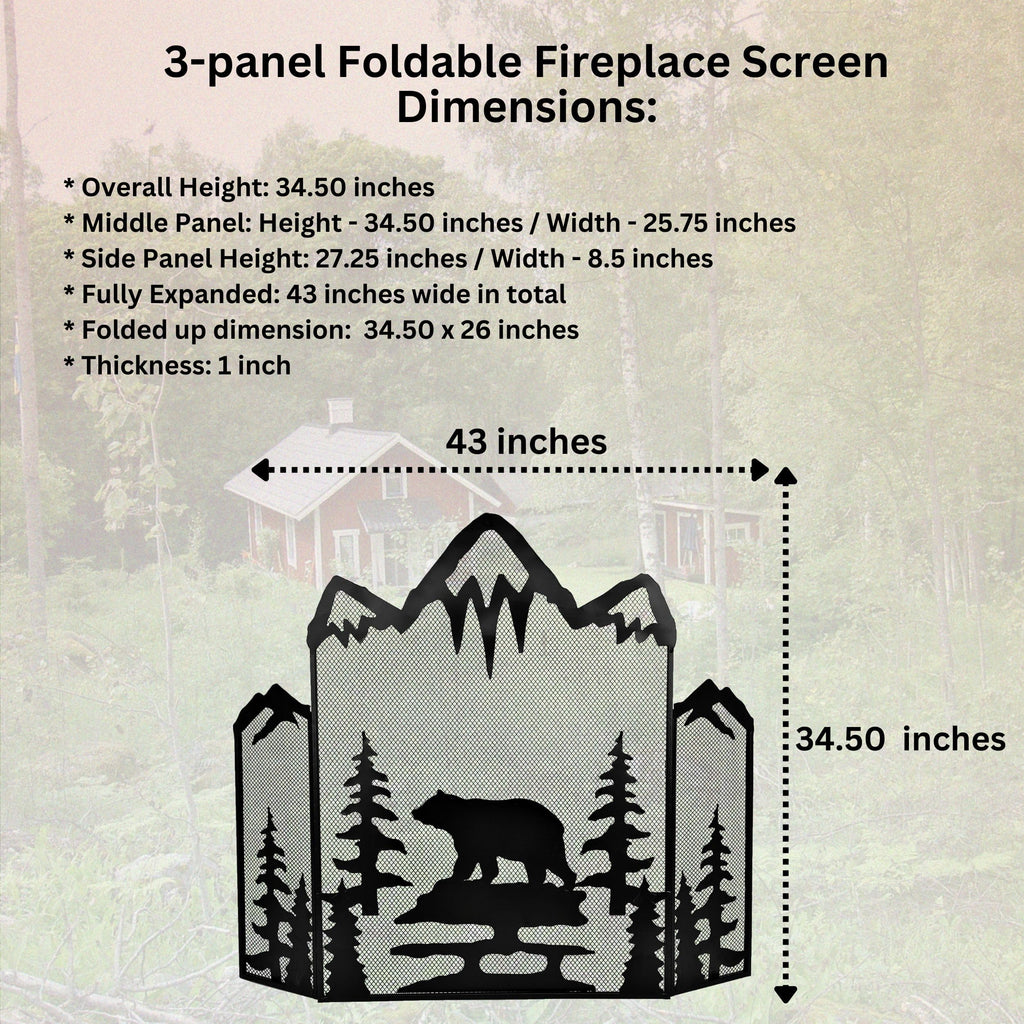 3-Panel Fireplace Screen V54788